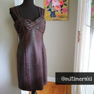 Madison Faux Crocodile Cocktail Dress Size 10
